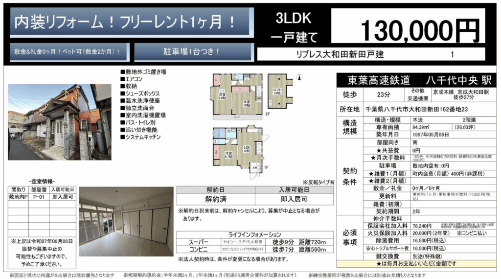 リブレス大和田新田（八千代台）